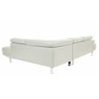 Poundex Furniture 2 Piece Faux Leather Sectional Sofa Set in White