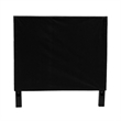Poundex Furniture Twin Upholstered Bed Frame with Slats in Black Faux Leather