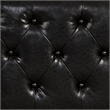 Poundex Furniture Twin Upholstered Bed Frame with Slats in Black Faux Leather