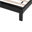Poundex Furniture Twin Upholstered Bed Frame with Slats in Black Faux Leather