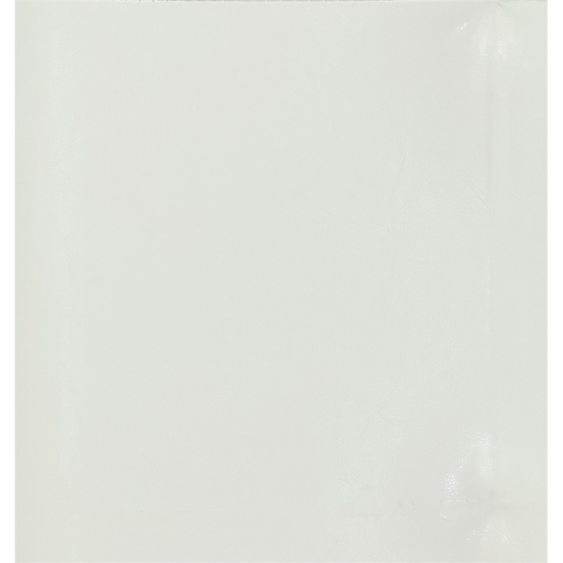 Poundex Furniture Twin Upholstered Bed Frame with Slats in White Faux Leather