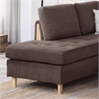 Poundex Furniture Chenille 3-Pc Sectional in Chocolate Color