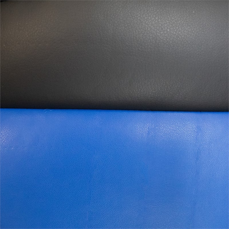 Poundex Furniture Faux Leather Office Chair  in  Black and Blue