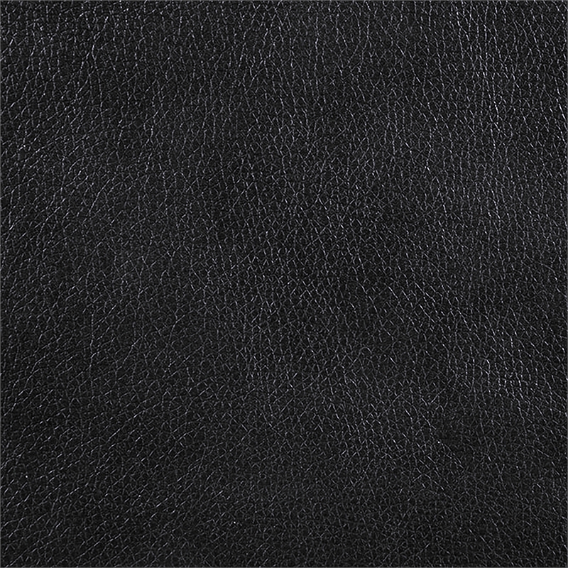 Poundex  Furniture Faux Leather Convertible  Sofa  in  Black