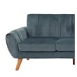 Poundex 2-Piece Upholstered Velvet Sectional Sofa in Dark Gray