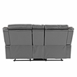 Poundex Furniture Two Seater Gel Leatherette Loveseat Recliner in Gray