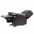 Poundex Furniture Manual Singl Seat Gel Leatherette Recliner in Dark Brown