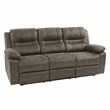 Poundex  Furniture  Breathable  Leatherette  Sofa  in  Slate Blue