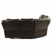 Poundex Furniture Bonded Leather Motion Sectional in Dark Brown