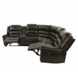 Poundex Furniture Bonded Leather Motion Sectional in Dark Brown