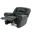 Poundex Modern Bonded Faux Leather Upholstered Recliner in Black