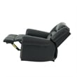 Poundex Modern Bonded Faux Leather Upholstered Recliner in Black