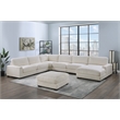 Poundex 7-Pcs XL Modular Set with Foam Cushions in Beige Corduroy