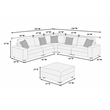 Poundex 6-Pcs XL Modular Set with Foam Cushions in Gray Corduroy