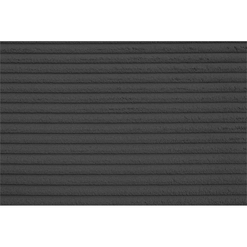 Poundex 4-Pcs Dark Gray Corduroy Fabric Modular Foam Sectional Set
