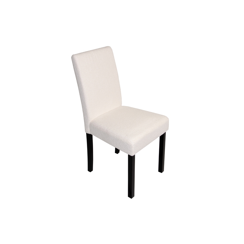 Poundex Wool Upholstered 5-Pcs Dining Set White Faux Marble Tabletop