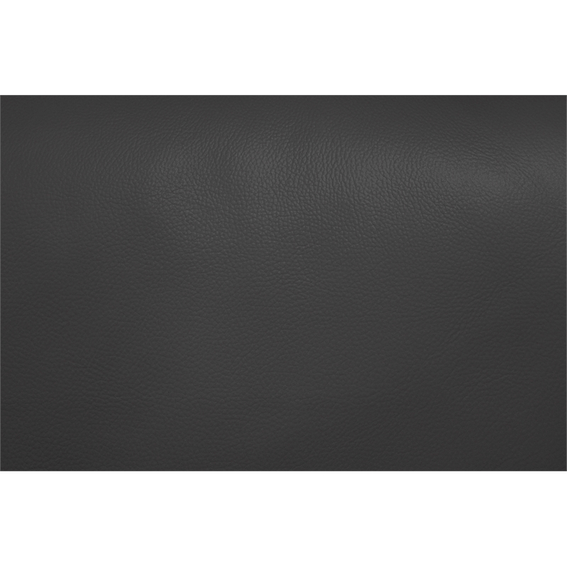 Poundex Leather 2-Piece Sofa and Loveseat Set in Anthracite Gray