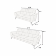 Poundex Leather Upholstered 2-Piece Sofa & Loveseat Set in Taupe
