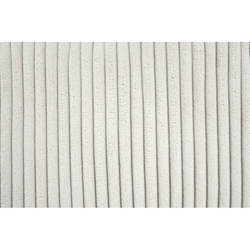 Poundex Ivory Corduroy Sofa Loveseat Set with Foam Cushions