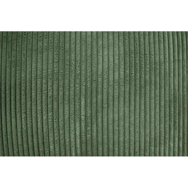 Poundex 3-Piece Foam Upholstered Corduroy Sectional Set in Sage
