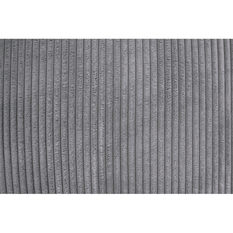 Poundex Foam Cushion Upholstered Corduroy 2-Piece XL Sectional in Dark Gray