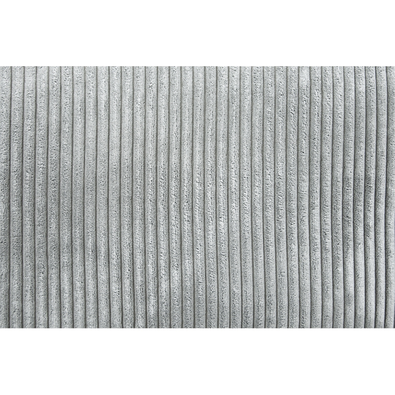 Poundex Convertible Corduroy Sofa in Light Gray with Foam Cushions