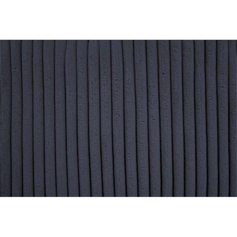 Poundex Corduroy Foam Reversible Storage Chaise Convertible Sectional Dark Gray