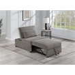 Poundex Foam Upholstered Wide Welt Convertible Chair in Smoke Corduroy