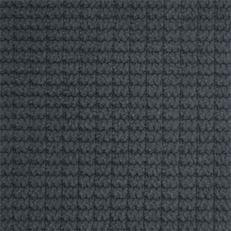 Poundex Fabric Adjustable Headboard Twin Bed Frame in Brushed Linen Charcoal