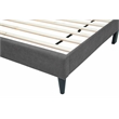 Poundex Charcoal Fabric Adjustable Channel Tufted Twin Bed Frame
