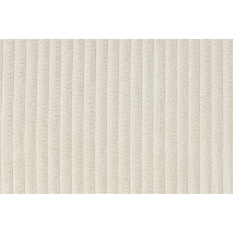 Poundex Convertible Corduroy Sofa in Ivory with Foam Cushions