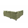 Poundex Upholstered Corduroy 4-Piece Sectional in Sage with Foam Cushions