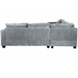 Poundex Foam-Filled 4-Piece Sectional Sofa in Soft Light Gray