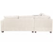 Poundex Foam-Filled 4-Piece Sectional Sofa in Soft Ivory Finish