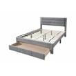 Poundex Queen Foam Platform Bed with Underbed Storage in Gray