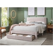 Poundex Queen Pink Foam Platform Bed Featuring Underbed Storage