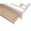 Poundex Queen Pink Foam Platform Bed Featuring Underbed Storage