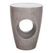 Moe's Home Collection Aylard Contemporary Stone Garden Stool in Gray
