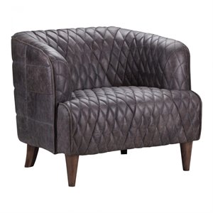 moe's home magedlan leather tufted arm chair