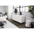 Moe's Home Collection Log Cement Stone and Plaster Log Stool in White