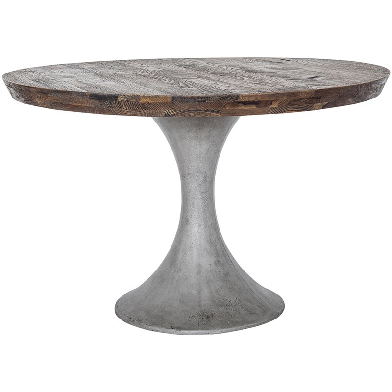 Details About Moe S Aaron 48 Round Pedestal Dining Table In Brown And Gray