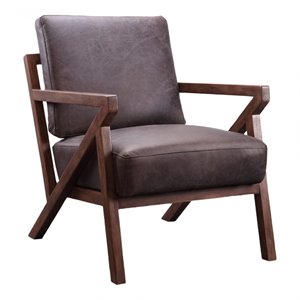 moe's home drexel leather accent chair