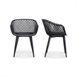 Moe's Home Collection Piazza Outdoor Chair Black-Set Of Two