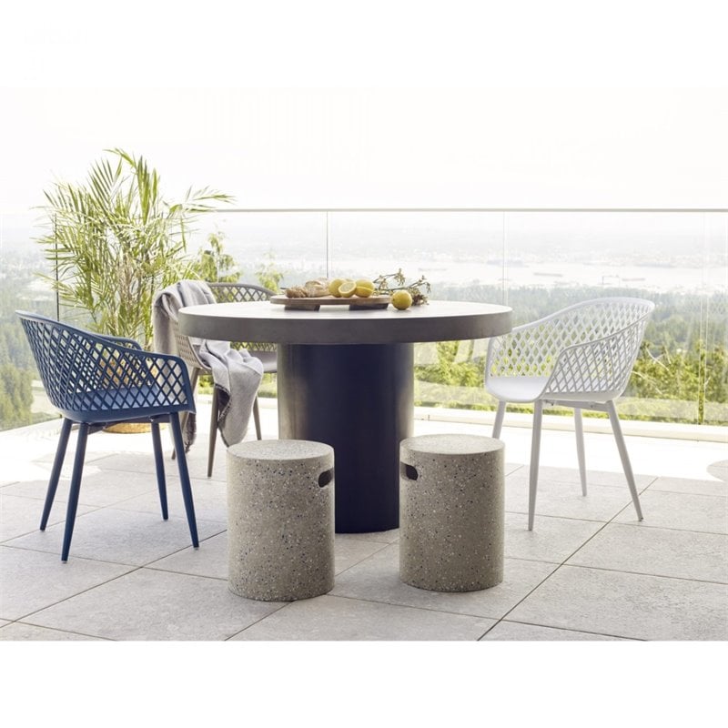 Moe's Home Collection Piazza Outdoor Chair Grey-Set Of Two