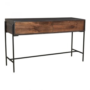 moe's home collection tobin modern wood console table in brown