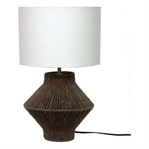 moe's home collection newport 1-light fabric table lamp in natural