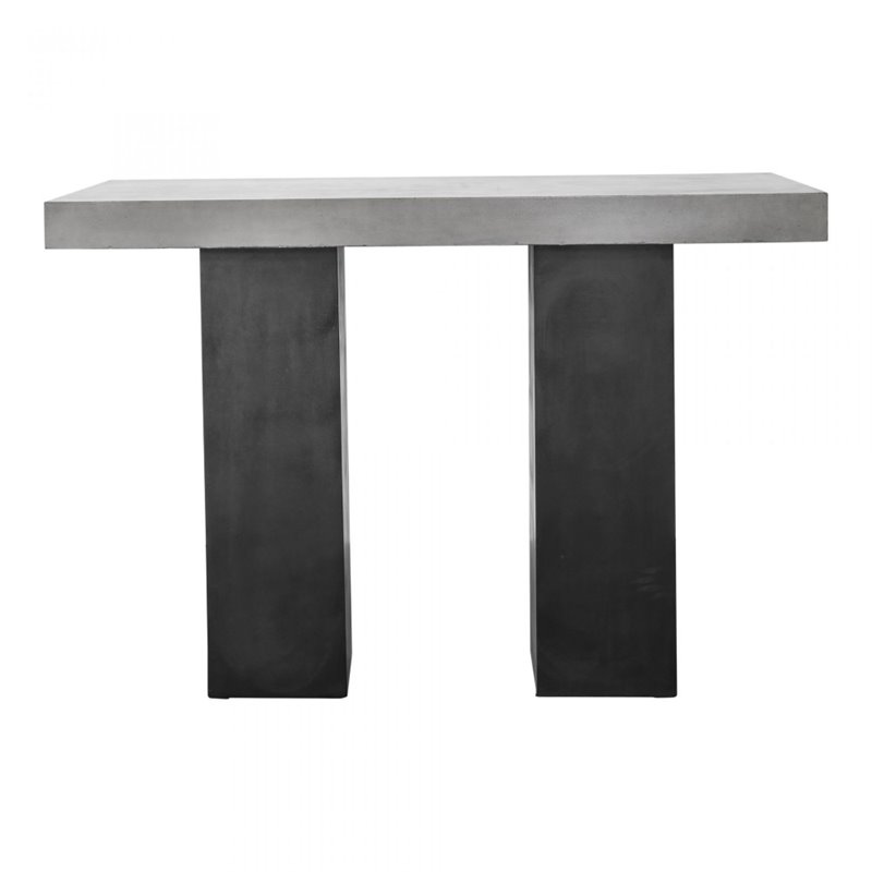 Moe's Home Lithic Concrete Outdoor Bar Table in Gray Cymax Business