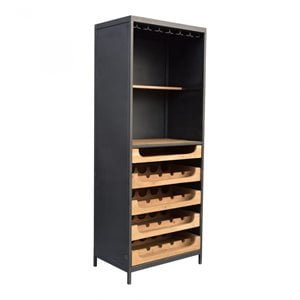 moe's home collection chefs teak wine bar
