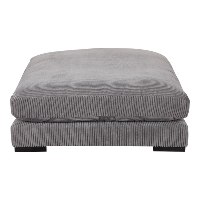 Moe's Home Collection Tumble Ultra-Soft Corduroy Fabric Ottoman