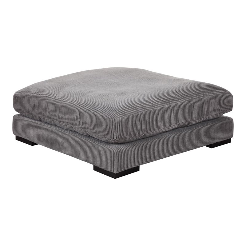 Moe's Home Collection Tumble Ultra-Soft Corduroy Fabric Ottoman